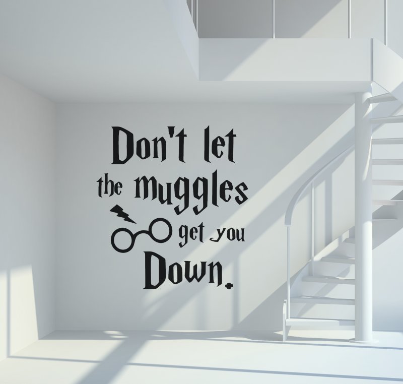 46009 Harry P. - Dont let the muggles get you down Wandtattoo